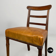 Carica l'immagine nel visualizzatore di Gallery, Chairs in wood and leather, 1930s