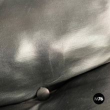 将图片加载到图库查看器,Armchairs in metal and black synthetic leather, 1970s