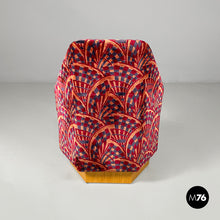 画像をギャラリービューアに読み込む, Armchairs in fabric and wood, 1970s