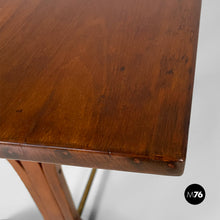 画像をギャラリービューアに読み込む, Dining tables in wood and brass, 1930s