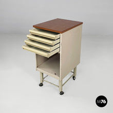 Load image into Gallery viewer, Metal chest of drawers with casters, 1950s