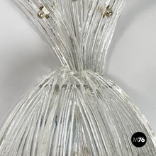 画像をギャラリービューアに読み込む, Pineapple-shaped wall lamp in fluted glass, 1980s