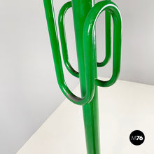 画像をギャラリービューアに読み込む, Floor coat hanger in green metal, 1970s