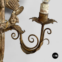 Load image into Gallery viewer, Wall lamps in gilded wood, 1800s
