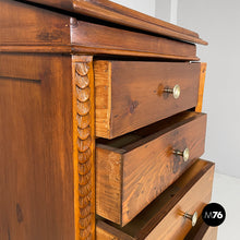 Load image into Gallery viewer, Wooden chest of drawers with bookstand, 1800s