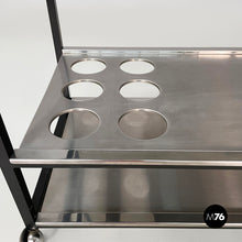 将图片加载到图库查看器,Cart in steel and black metal, 1980s