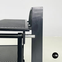 Charger l'image dans la galerie, Cart in black perforated metal, 1980s