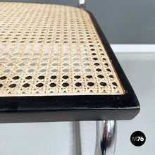 将图片加载到图库查看器,Chair in straw, black wood and steel, 1960s