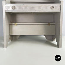 画像をギャラリービューアに読み込む, Console with mirror in gray wood by Gino Maggioni for Atelier Borsani Varedo, 1920-1930s