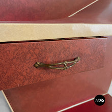 将图片加载到图库查看器,Wall console in burgundy and beige sky, 1950s