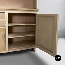 Load image into Gallery viewer, Sideboard in glass and beige wood, 1940s