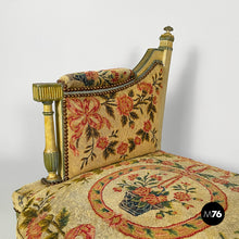 Load image into Gallery viewer, Bench in wood and fabric, 1800s