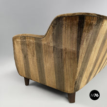 Charger l'image dans la galerie, Striped velvet sofa, 1930s