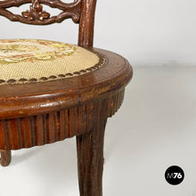 画像をギャラリービューアに読み込む, Chair in wood and embroidered fabric, 1930s