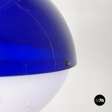 Load image into Gallery viewer, Chandelier in blue and white plexiglass, 1970s