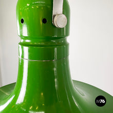 Charger l'image dans la galerie, Chandelier in green metal and plexiglass, 1970s