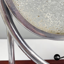 画像をギャラリービューアに読み込む, Table lamp with crafted glass, metal and wood, 1980s