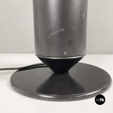 Load image into Gallery viewer, Matte black and glossy white metal table lamp, 1980s
