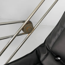 将图片加载到图库查看器,Armchair in faux leather and steel, 1970s
