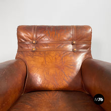 Load image into Gallery viewer, Armchairs in brown leather, 1920s