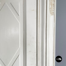 画像をギャラリービューアに読み込む, Double swing door entirely in white wood, early 1900s
