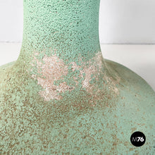 Load image into Gallery viewer, Pot holder in aqua green concrete, 1950s