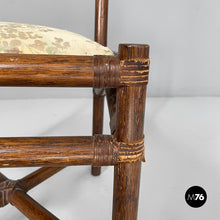 Load image into Gallery viewer, Chair in rattan and fabric, early 20th century