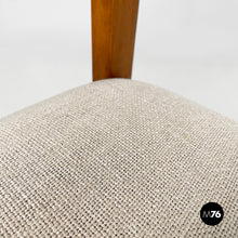 Load image into Gallery viewer, Chairs in wood and beige fabric, 1970s
