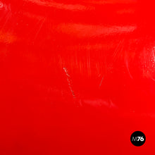 Load image into Gallery viewer, Stools in wood and red metal, 1980s