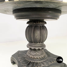画像をギャラリービューアに読み込む, Coffee table in cast iron, black and white marble, early 1900s