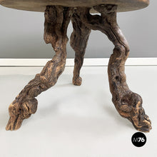 Load image into Gallery viewer, Rustic coffee table in wood and branches, 1950s