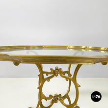画像をギャラリービューアに読み込む, Coffee table in glass and brass, 1960s