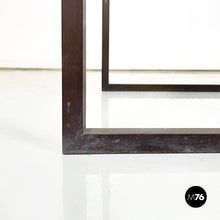 画像をギャラリービューアに読み込む, Square coffee table in travertine and metal, 1970s