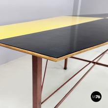 画像をギャラリービューアに読み込む, Dining table in wood, formica and iron, 1950s