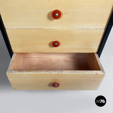 Load image into Gallery viewer, Chest of drawers in light and black wood, 1930s