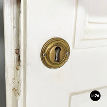 画像をギャラリービューアに読み込む, Double swing door entirely in white wood, early 1900s