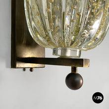 Charger l'image dans la galerie, Italian mid-century modern Murano glass wall lamps by Barovier&Toso, 1950s