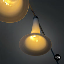 Carica l'immagine nel visualizzatore di Gallery, Chandeliers in opaline glass and metal , 1970s