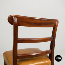 Carica l'immagine nel visualizzatore di Gallery, Chairs in wood and leather, 1930s
