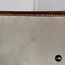 Load image into Gallery viewer, Sofa in wood and grey velvet, 1930s