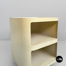 将图片加载到图库查看器,White plastic modular chest of drawers by Anna Castelli for Kartell, 1970s