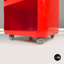 将图片加载到图库查看器,Red plastic modular chest of drawers by Anna Castelli for Kartell, 1970s