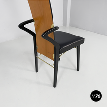 Load image into Gallery viewer, Wooden and brass chairs by Pierre Cardin, 1980s