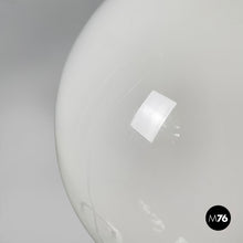 画像をギャラリービューアに読み込む, Round white glass chandelier, 1950s