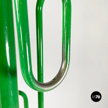画像をギャラリービューアに読み込む, Floor coat hanger in green metal, 1970s