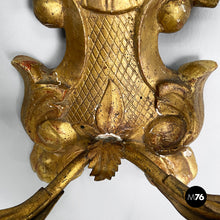 Charger l'image dans la galerie, Wall lamps in gilded wood and mirror, 1700s