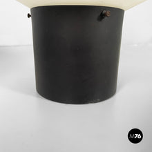 Load image into Gallery viewer, Wall lamps in opaline glass and black metal, 1950s