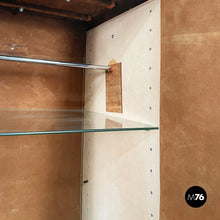 Load image into Gallery viewer, Wardrobe in brown leather and metal, 1980s
