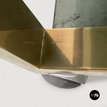 Carica l'immagine nel visualizzatore di Gallery, Brass and smoked glass bar cart, 1970s
