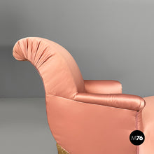 将图片加载到图库查看器,Chaise longue in pink satin and gilded wood, 1800s